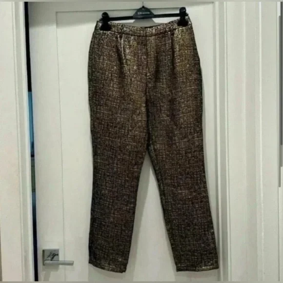 Michael Costello Metallic Gold Pants Revolve - Picture 2 of 9